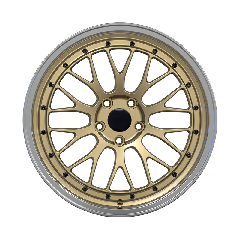 Zhenlun Multi Spokes Split Monoblock Forged Wheels Bronze With Silver Lip Edge