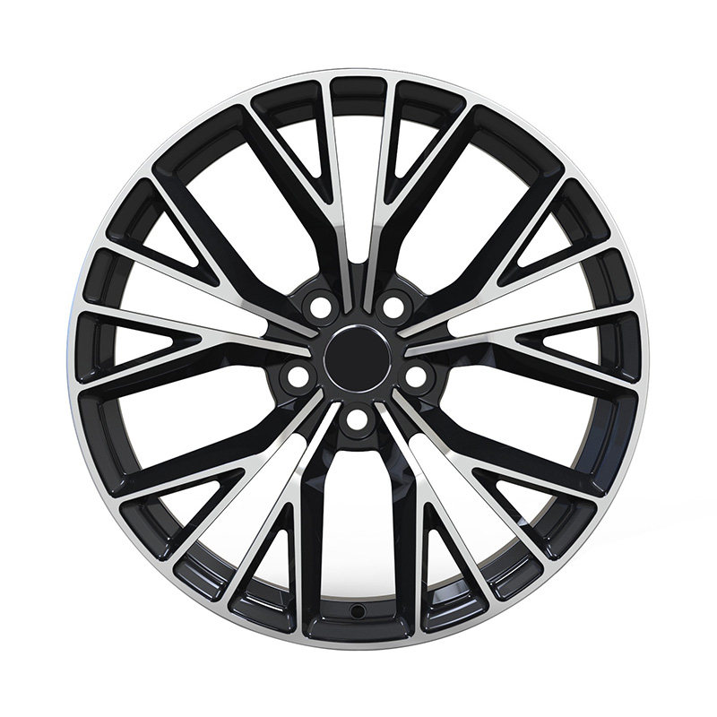 Zhenlun 5 Split Spokes Gloss Black With Machined Face Concave Forged Wheel For Car